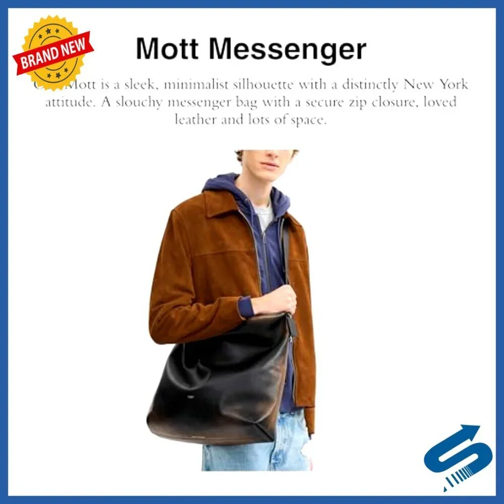 Leather Messenger Bag Crossbody Shoulder Bag Adjustable Strap